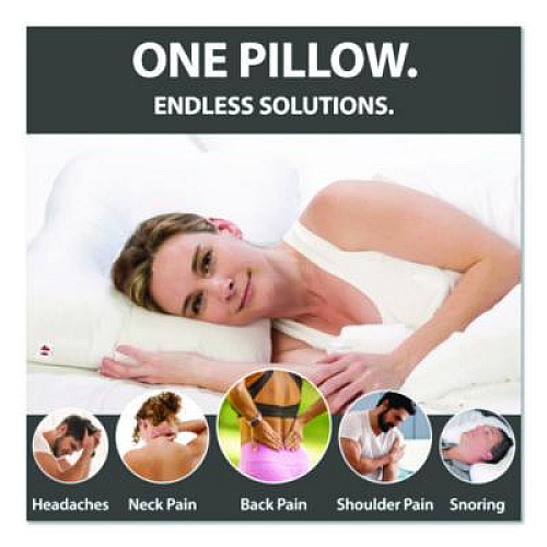 Core Products D-Core Cervical Pillow, Mid-Size, 23 x 5 x 15, White (FIB241)