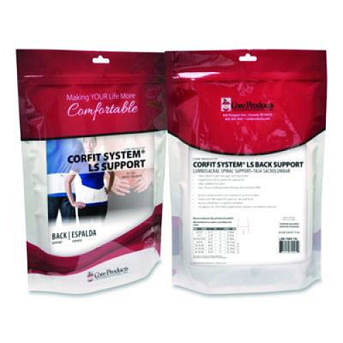 Core Products CorFit System Lumbosacral Spinal Back Support, X-Large, 40" to 52" Waist, White (LSB7000XL)