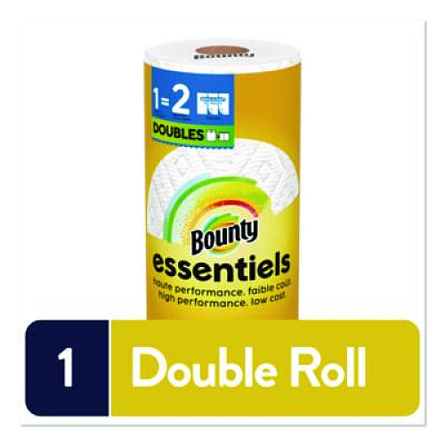 Bounty Essentials Select-A-Size Kitchen Roll Paper Towels, 2-Ply, 108 Sheets/Roll, 24 Rolls/Carton (16540)