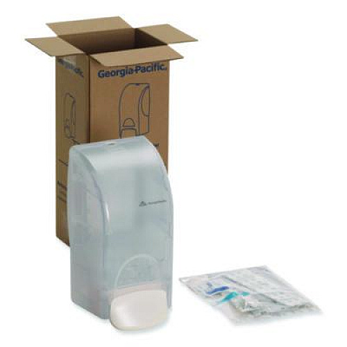 Georgia Pacific Professional Soap Dispenser for 1,200 mL Bag-in-Box Refill, 4.6 x 5.6 x 10.7, Translucent White (53087)