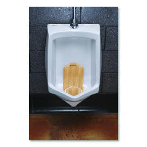 Boardwalk Vertical Urinal Screen, Summer Sunshine Scent, Yellow, 5.22 oz, 6/Carton (VERUSYL)