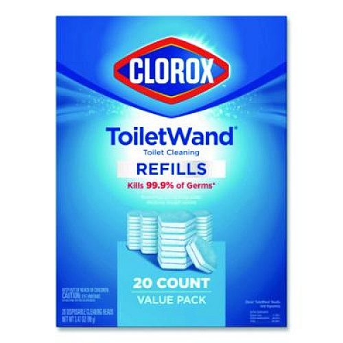 Clorox ToiletWand Toilet Cleaning Refills, Disinfecting Scrubbing Pads, 20 Count, 4/Carton (31049CT)