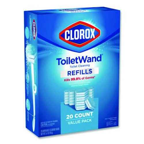 Clorox ToiletWand Toilet Cleaning Refills, Disinfecting Scrubbing Pads, 20 Count, 4/Carton (31049CT)