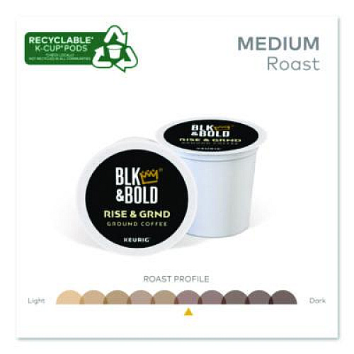 BLK & Bold Rise and GRND K-Cups, 0.41 oz K-Cup, 20/Box (0055)