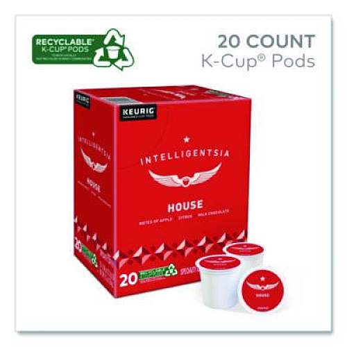 Intelligentsia House Blend Coffee K-Cups, Light Roast, 20/Box (0153)
