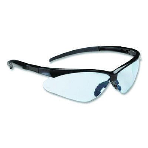 Bouton Adversary Optical Safety Glasses, Black Half Frame, Light Blue Dual Lens (250280003)