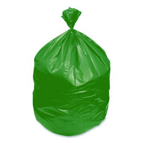 Heritage Eco Blend Max Can Liners, 60 gal, 0.8 mil, 38" x 58", Green, 20 Bags/Roll, 5 Rolls/Carton (L7658TEER1)