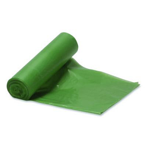 Heritage Eco Blend Max Can Liners, 60 gal, 0.8 mil, 38" x 58", Green, 20 Bags/Roll, 5 Rolls/Carton (L7658TEER1)