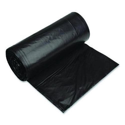 Pitt Plastics Eco Strong Can Liners, 60 gal, 1.35 mil, 38" x 58", Black, Perforated Roll, 100/Carton (EC385812K)