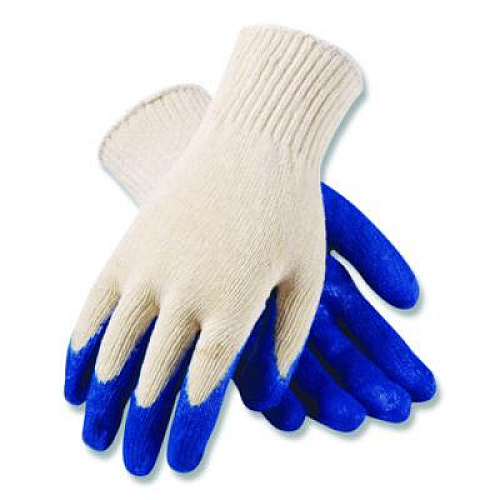 PIP Seamless Knit Cotton/Polyester Gloves, EN388: 2011, Large, Natural/Blue, 12 Pairs (39C122L)