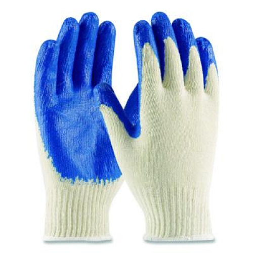PIP Seamless Knit Cotton/Polyester Gloves, EN388: 2011, X-Large, Natural/Blue, 12 Pairs (39C122XL)