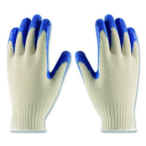 PIP Seamless Knit Cotton/Polyester Gloves, EN388: 2011, X-Large, Natural/Blue, 12 Pairs (39C122XL)