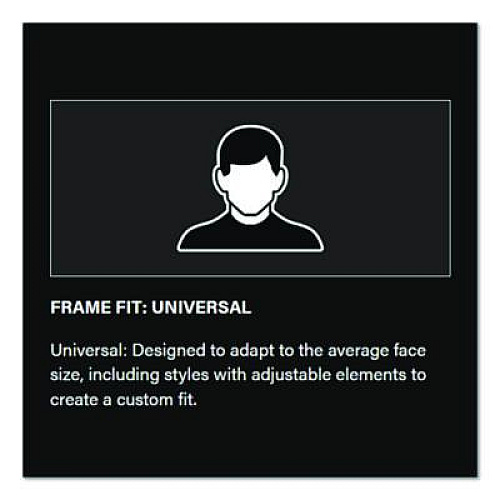 Bouton Anser Optical Safety Glasses, Black Half Frame, Clear Dual Anti-Fog Lens (250AN10111)
