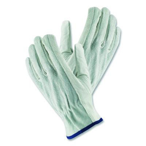 PIP Top-Grain Leather Drivers Gloves with Shoulder-Split Cowhide Leather Back, Gunn Cut, Keystone Thumb, Large, Gray, Pair (68161SBL)