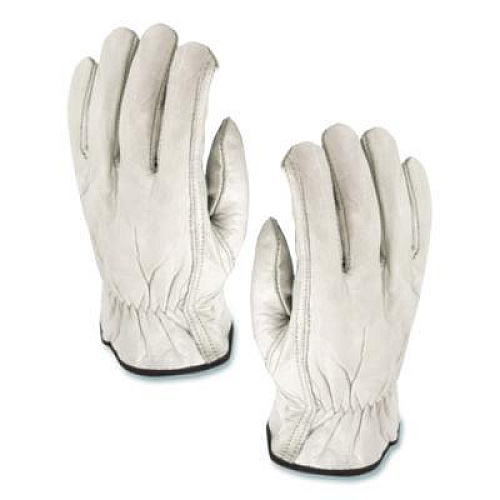 PIP Top-Grain Pigskin Leather Drivers Gloves, Gunn Cut, Keystone Thumb, Large, Gray, Pair (70361L)