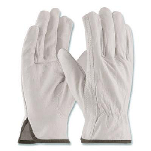 PIP Top-Grain Pigskin Leather Drivers Gloves, Gunn Cut, Keystone Thumb, Medium, Gray, Pair (70361M)