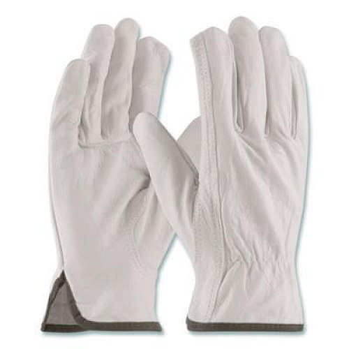 PIP Top-Grain Pigskin Leather Drivers Gloves, Gunn Cut, Keystone Thumb, X-Large, Gray, Pair (70361XL)