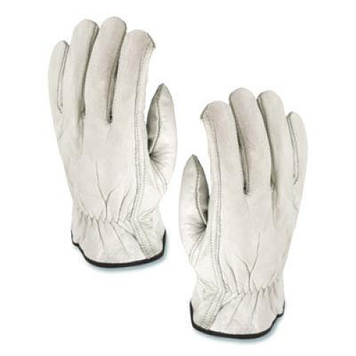 PIP Top-Grain Pigskin Leather Drivers Gloves, Gunn Cut, Keystone Thumb, X-Large, Gray, Pair (70361XL)