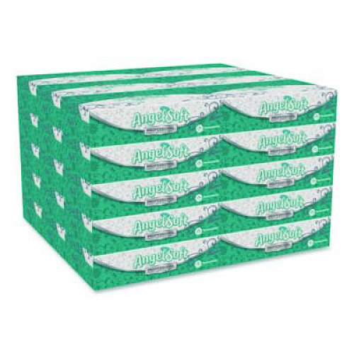 Georgia Pacific Professional Angel Soft ps Premium Facial Tissue, Flat Box, 2-Ply, White, 100 Sheets/Box (48580BX)