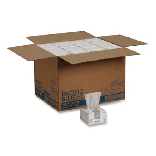 Georgia Pacific Professional AccuWipe Recycled One-Ply Delicate Task Wipers, 1-Ply, 4.5 x 8.25, Unscented, White, 280/Box (29712)