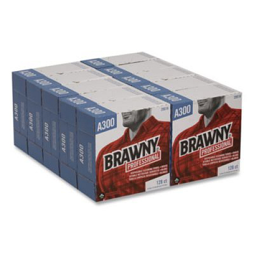 Brawny Professional Airlaid Medium Duty Wipers, Cloth, 1-Ply, 9.2 x 12.4, Unscented, White, 128/Box, 10 Boxes/Carton (29518CT)