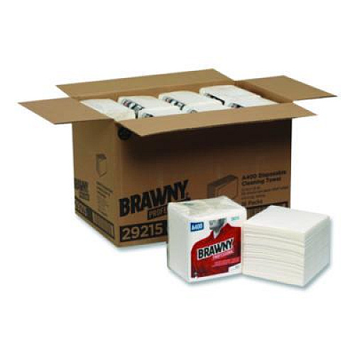 Brawny Professional All Purpose Wipers, 13 x 13, White, 50/Pack, 16/Carton (29215)
