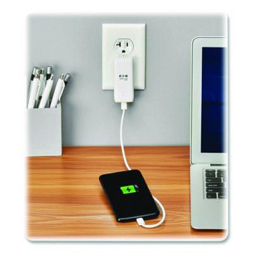 Tripp Lite by Eaton Flat One-Port USB-C Wall Charger with GaN Technology, White (U280WF120C1G)