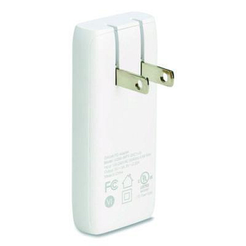 Tripp Lite by Eaton Flat One-Port USB-C Wall Charger with GaN Technology, White (U280WF120C1G)