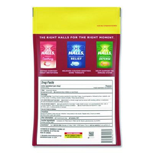 HALLS Relief Cough Drops - Value Size, Cherry, 200/Pack (22002530)