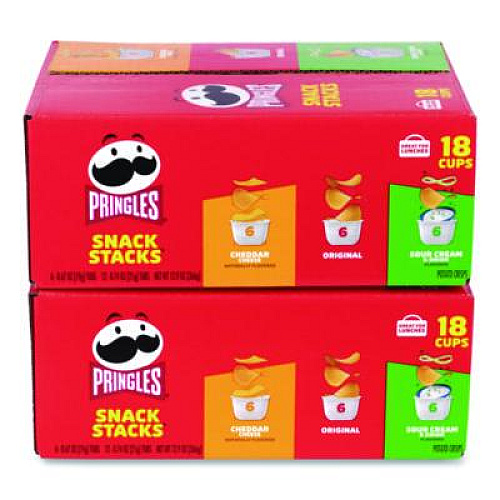 MARS Mini Milk Chocolate and Pringles Snack Stacks Variety Combo Pack, 62 oz Bag Mini/Fun Size, (36) Cups Assorted Flavors/Bundle (60004170)