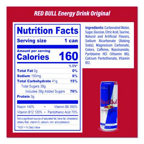 Snack Box Pros Red Bull Energy Drink and Pop Tart Combo Pack,(24) 12oz Cans,(24) Frosted Strawberry/(24) Frosted Brown Sugar Cinnamon/Bundle (60004173)