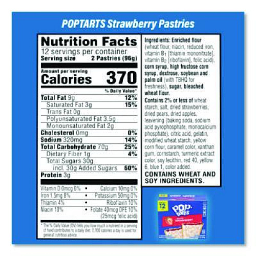 Snack Box Pros Red Bull Energy Drink and Pop Tart Combo Pack,(24) 12oz Cans,(24) Frosted Strawberry/(24) Frosted Brown Sugar Cinnamon/Bundle (60004173)