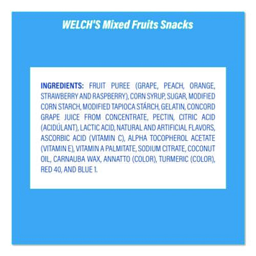 Snack Box Pros Doritos Nacho Cheese Tortilla Chips and Welch's Mixed Fruit Snacks, (50) 1oz Bag Chips, (66) 0.8 oz Pouch Fruit Snacks/Bundle (60004174)