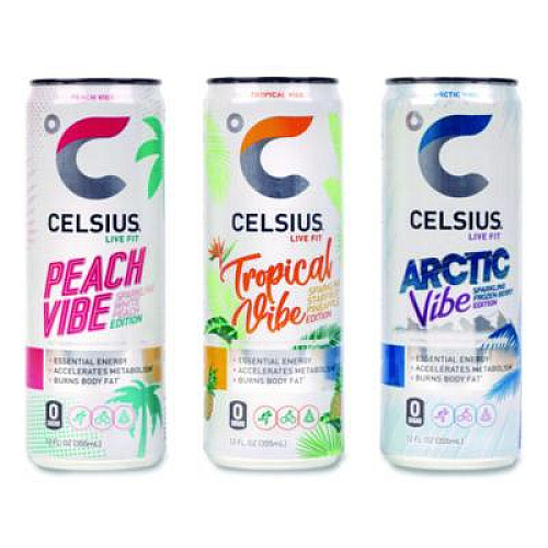 Kellogg's Celcius Vibe and Pop Tarts Variety Combo Pack,(18) 12oz Cans,(24) Frosted Strawberry/(24) Frosted Brown Sugar Cinnamon/Bundle (60004172)