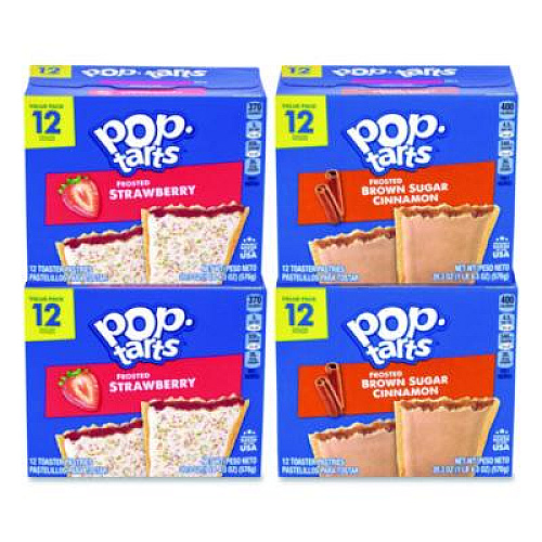 Kellogg's Celcius Vibe and Pop Tarts Variety Combo Pack,(18) 12oz Cans,(24) Frosted Strawberry/(24) Frosted Brown Sugar Cinnamon/Bundle (60004172)