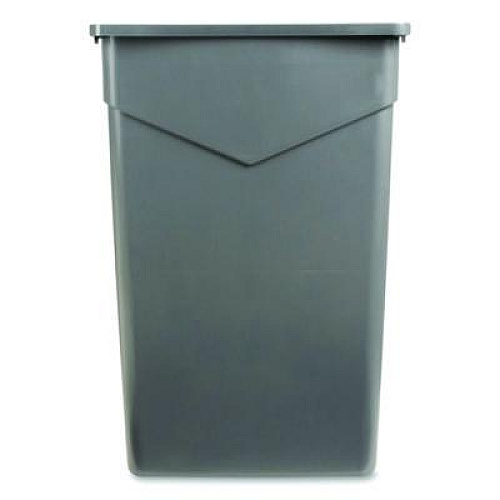 Carlisle TrimLine Rectangle Waste Container, 23 gal, Plastic, Gray, 4/Carton (34202323)
