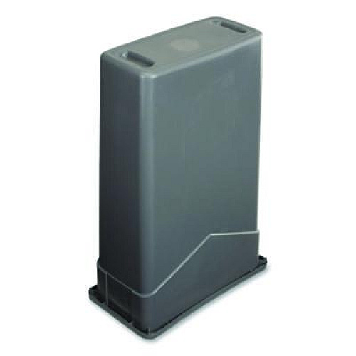 Carlisle TrimLine Rectangle Waste Container, 23 gal, Plastic, Gray, 4/Carton (34202323)