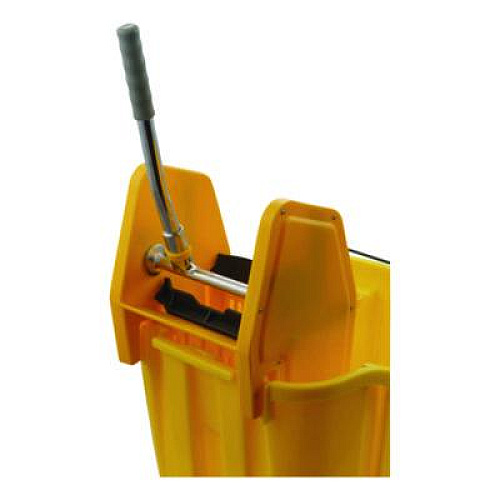 Carlisle OmniFit Mop Bucket with Down Press Wringer, 35 qt, Yellow (4690404)