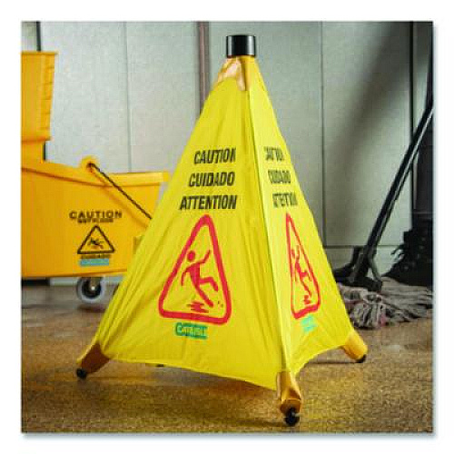Carlisle Pop-Up Caution Cone, 18 x 22.25 x 20, Yellow (3694204)