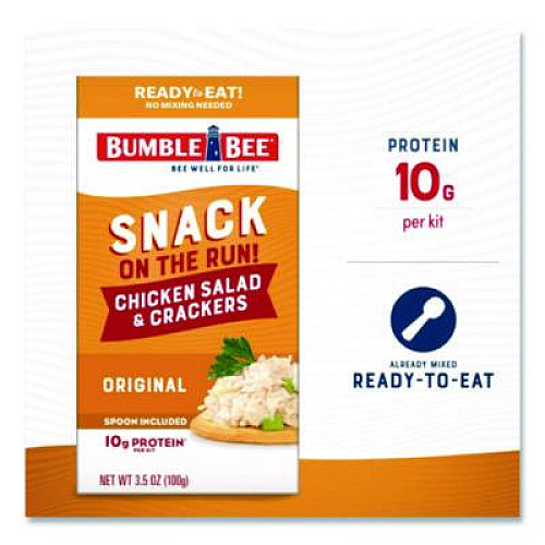 Bumble Bee Snack on the Run Chicken Salad with Crackers, 3.5 oz Pack, 12/Carton (AHF70350)