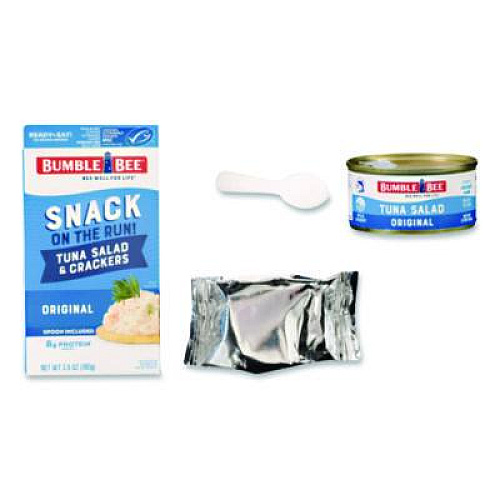Bumble Bee Snack on the Run Tuna Salad with Crackers, 3.5 oz Pack, 12/Carton (AHF70777)