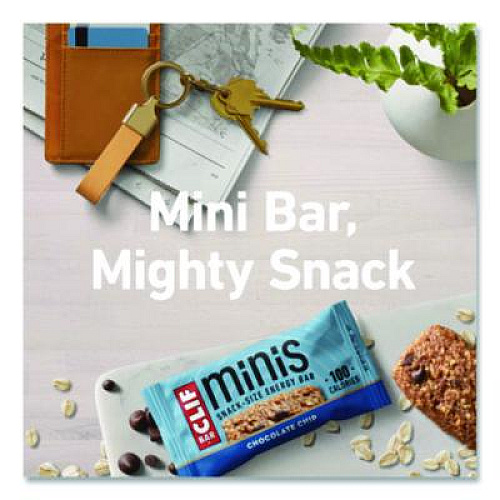 CLIF Bar Energy Bar, Mini Chocolate Chip, 0.99 oz Bar, 20/Box (CCC37654)