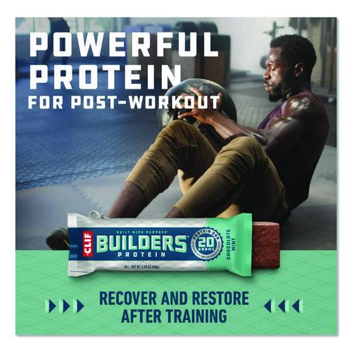 Builders Protein Bar, Chocolate Mint, 2.4 oz Bar, 12 Bars/Box