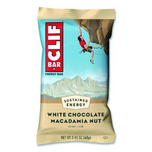 CLIF Bar Energy Bar, White Chocolate Macadamia Nut, 2.4 oz Bar, 12 Bars/Box (CCC161009)