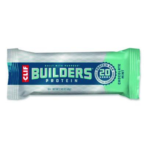 CLIF Bar Builders Protein Bar, Chocolate Mint/Chocolate Peanut Butter, 2.4 oz Bar, 18 Bars/Box (22000543)