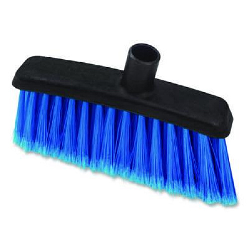 Carlisle Duo-Sweep Flagged Light Industrial Broom Head, 12", Blue/Black (4685314)