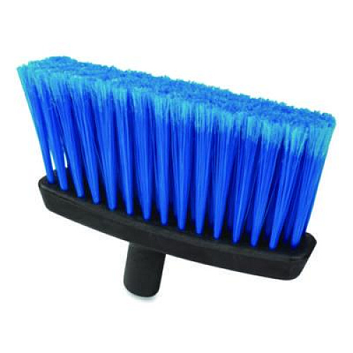 Carlisle Duo-Sweep Flagged Light Industrial Broom Head, 12", Blue/Black (4685314)
