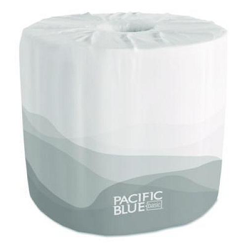 Georgia Pacific Professional Pacific Blue Basic Embossed Bathroom Tissue, Septic Safe, 1-Ply, White, 550 Sheets/Roll, 80 Rolls/Carton (1988101)