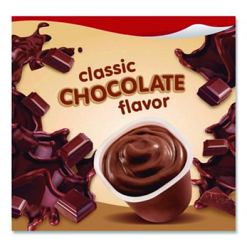 Snack Pack Pudding Cups, Chocolate, 3.5 oz Cup, 48/Carton (HUN55418)
