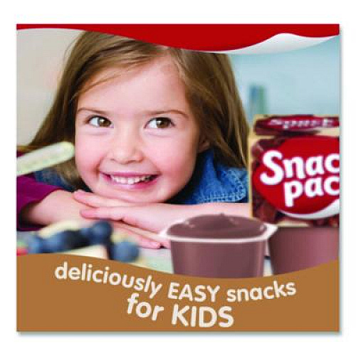 Snack Pack Pudding Cups, Chocolate, 3.5 oz Cup, 48/Carton (HUN55418)